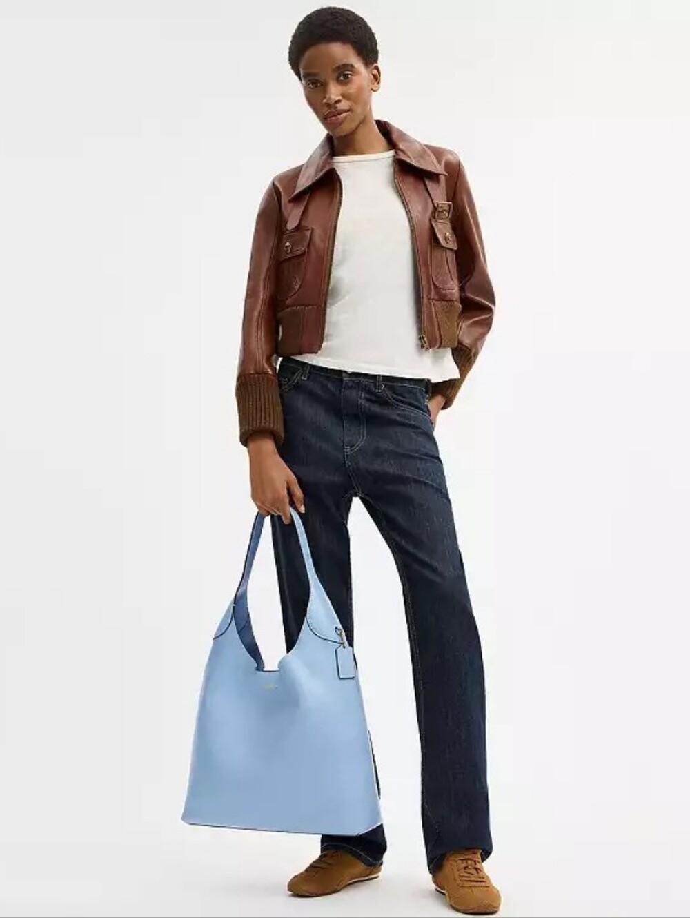 NWT! Coach Brooklyn Shoulder Bag 39 In Blueshell (SIZE LARGE!) - Picture 9 of 9